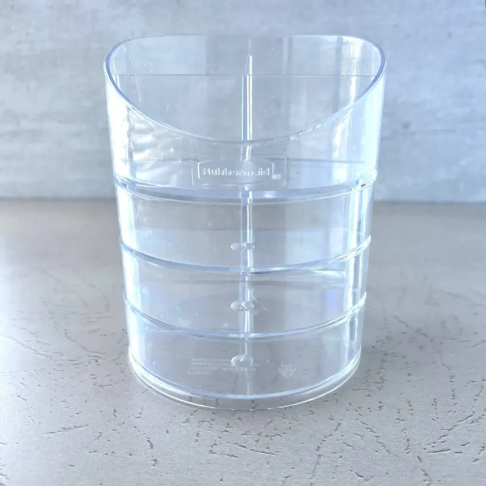 Rubbermaid Jumbo Storage Pencil Cup - RUB14096ROS - Clear - Tiered